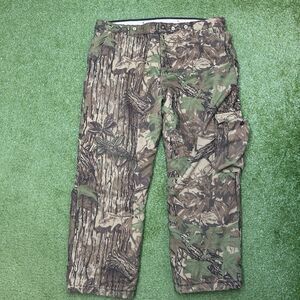 Vintage CABELAS DRY-PLUS Insulated Camo Hunting Pants Mens 46 Reg USA